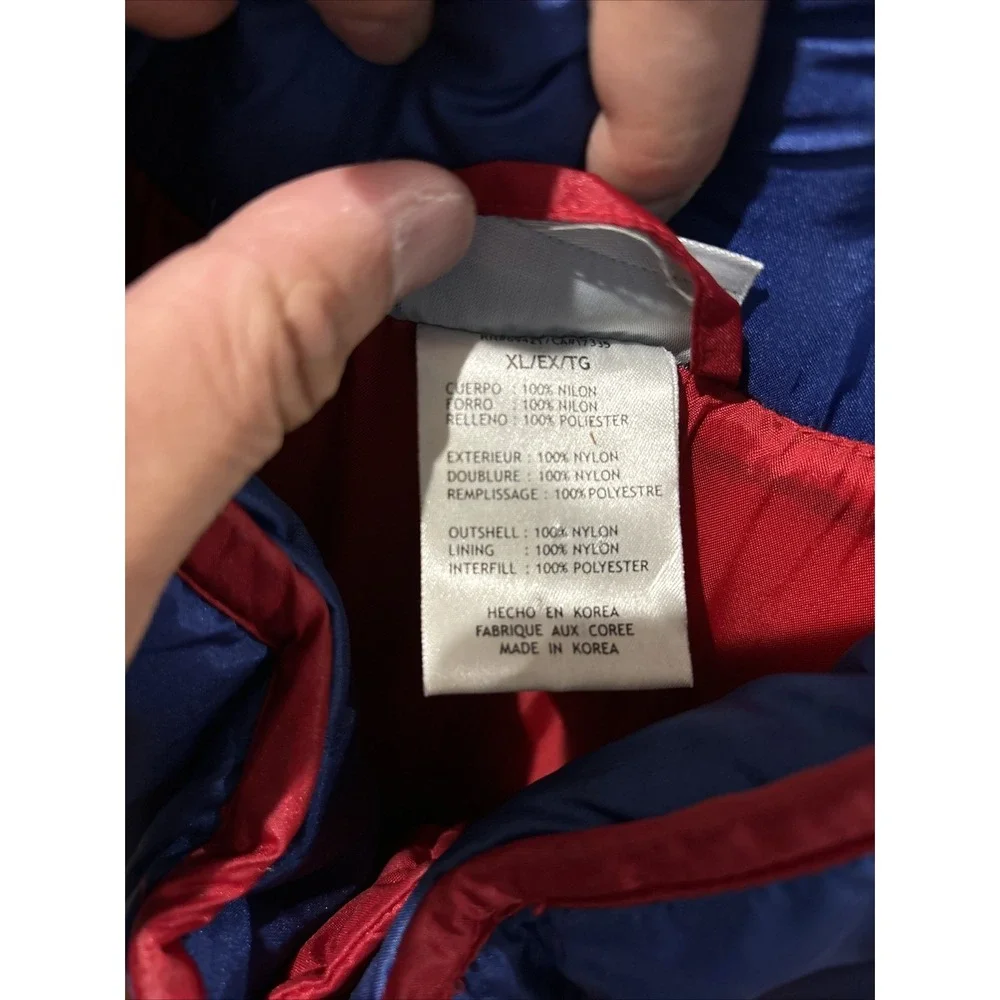 NY Giants Reebok Puffer Jacket Coat Mens Size XL New York Vintage RARE